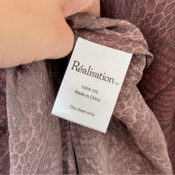 Realisation Penelope Dress Python Brown Size Medium - Picture 7 of 10